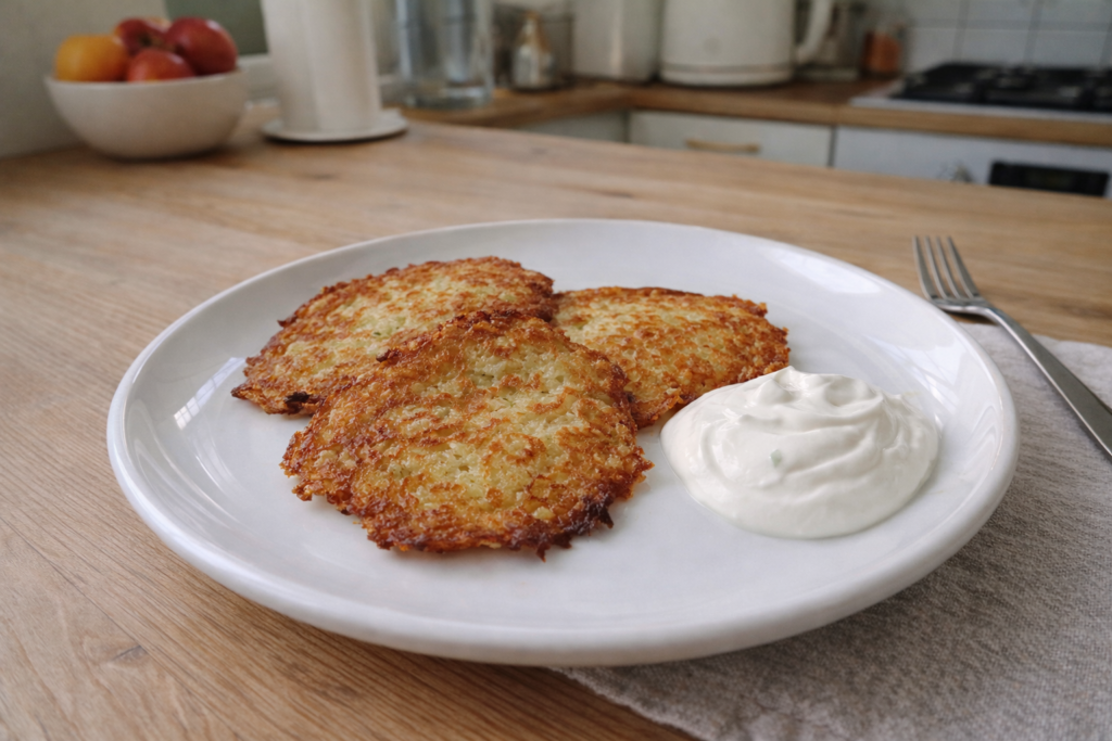 Bulviniai Blynai (Lithuanian Potato Pancakes) Bulviniai Blynai (Lithuanian Potato Pancakes)