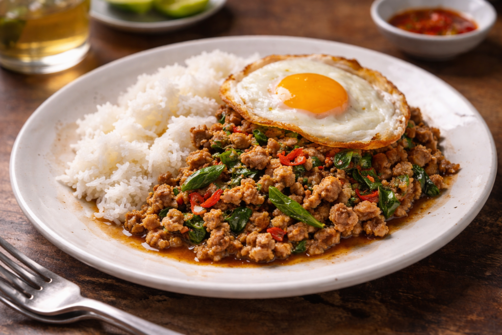 Pad Kra Pao (Thai Basil Stir-Fry with Pork) Pad Kra Pao (Thai Basil Stir-Fry with Pork)