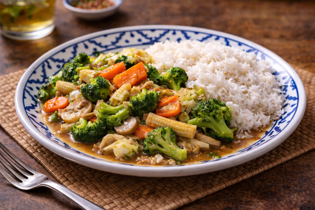 Pad Pak Ruam Mit (Thai Mixed Vegetable Stir-Fry)