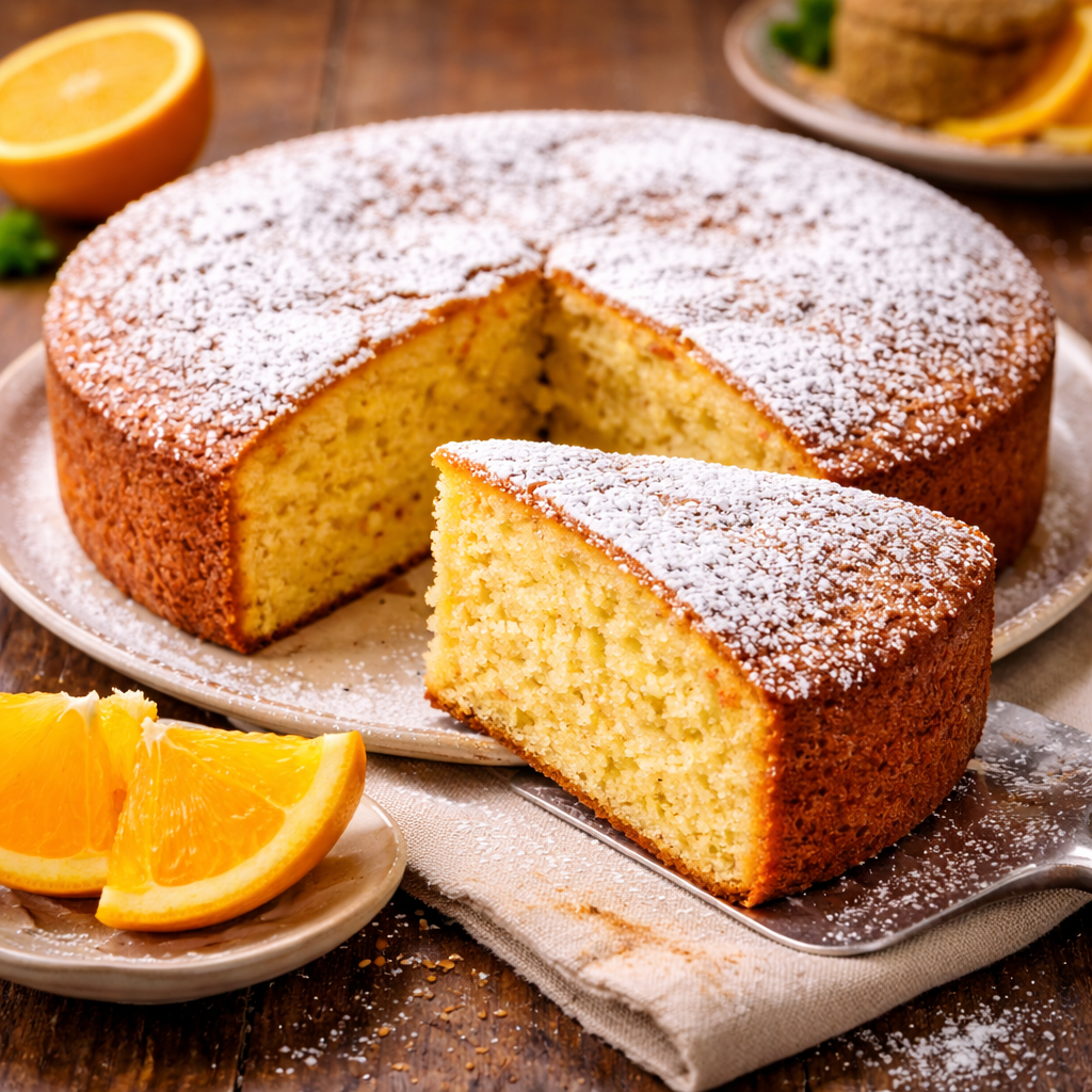 Meskouta (Moroccan Orange Cake)