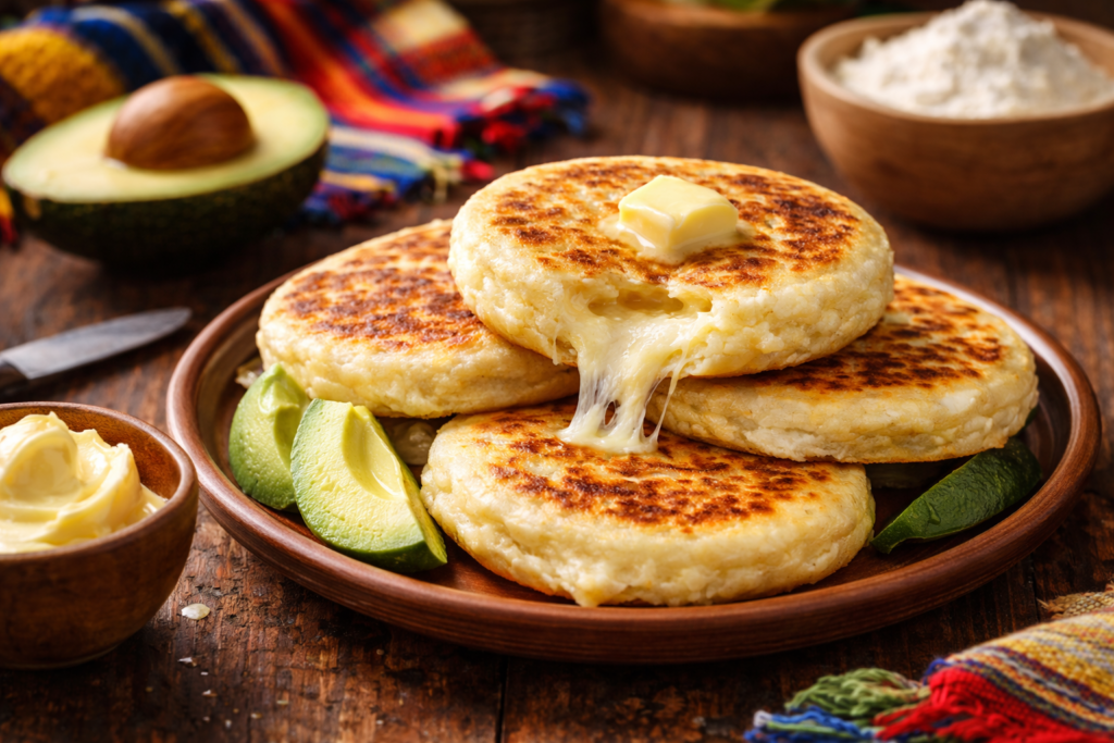 Arepa de Queso (Colombian Cheese Corn Cake)