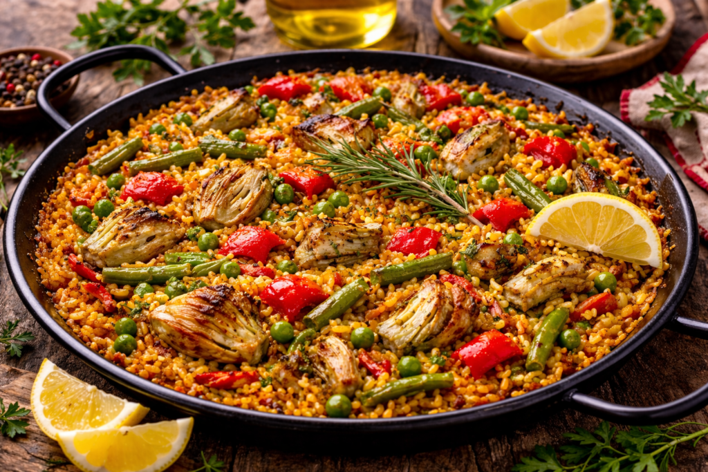 Paella de Verduras (Spanish Vegetable Paella)